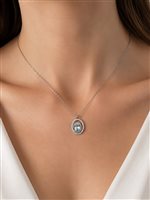 Collana Comete Donna in Oro Acquamarina 0.70 Ct GLQ 219 - GLQ 219